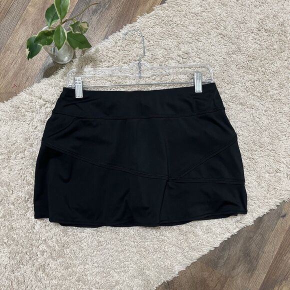 Athleta Small Black Seam Detail Athletic Athleisure Mixer Tennis Skort Skirt - Picture 2 of 8
